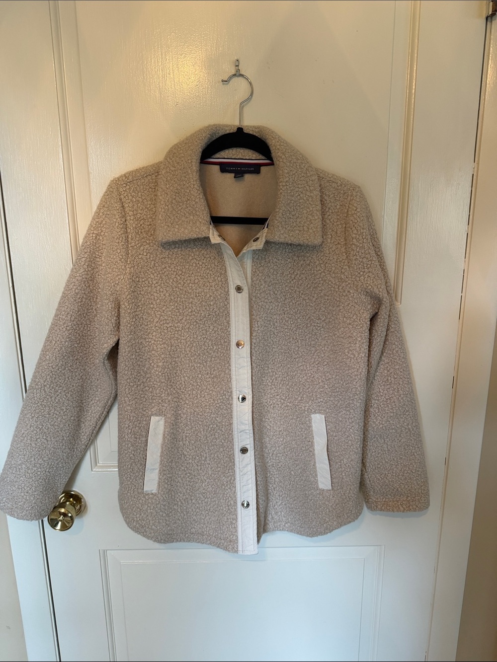 Tommy Hilfiger Cream Teddy Sherpa Jacket